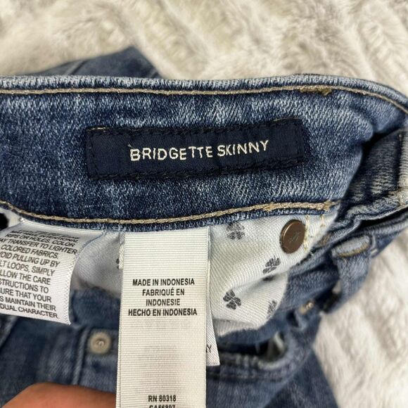 Lucky Brand Jeans Women 0/25 Bridgette Skinny Mid Rise Distressed Button Fly - Picture 5 of 11